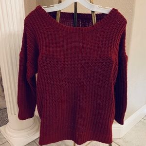 Red sweater no tags.
